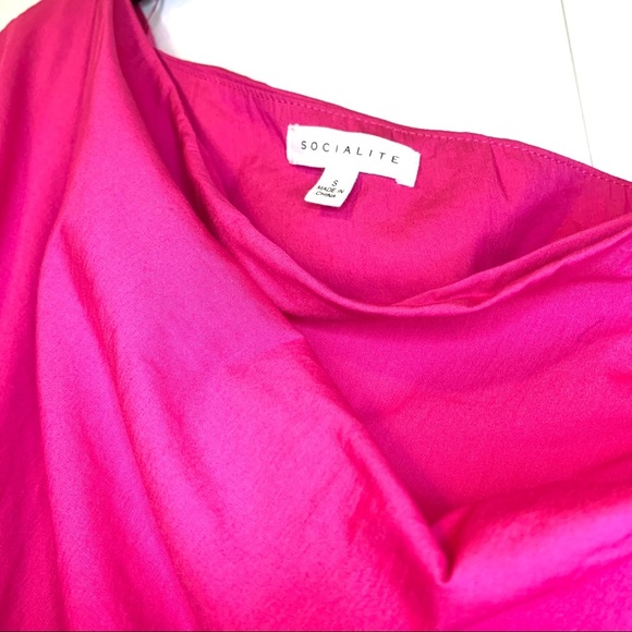 Socialite One Shoulder Ruffle Ruched Mini Dress - Picture 9 of 9